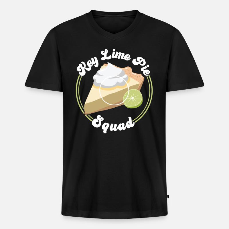 Key Lime Pie Squad - Männer Premium Bio T-Shirt mit V-Ausschnitt - Schwarz