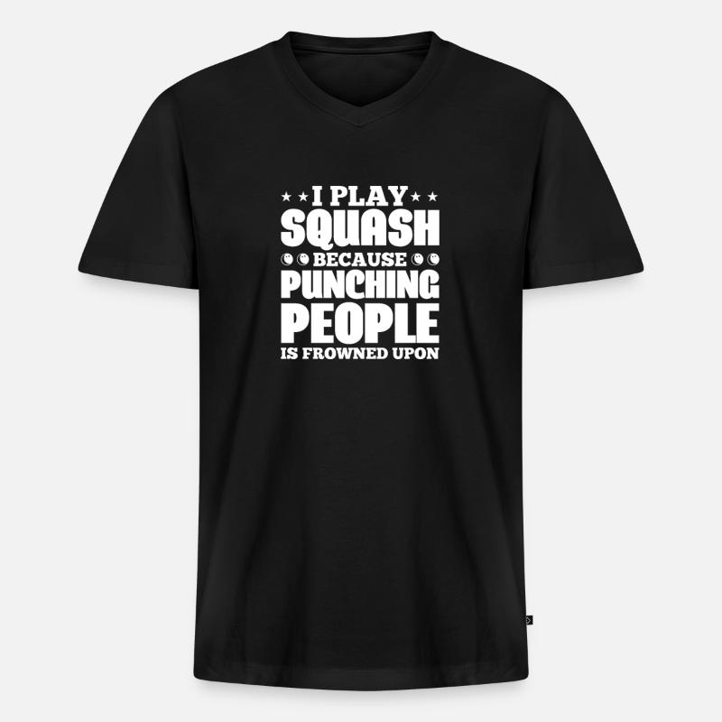 Squash - Männer Premium Bio T-Shirt mit V-Ausschnitt - Schwarz