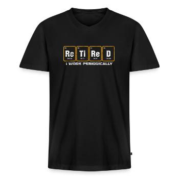 Retirement - Men's Premium Organic T-shirt with V-neck - black - Front - Nico (187cm)
