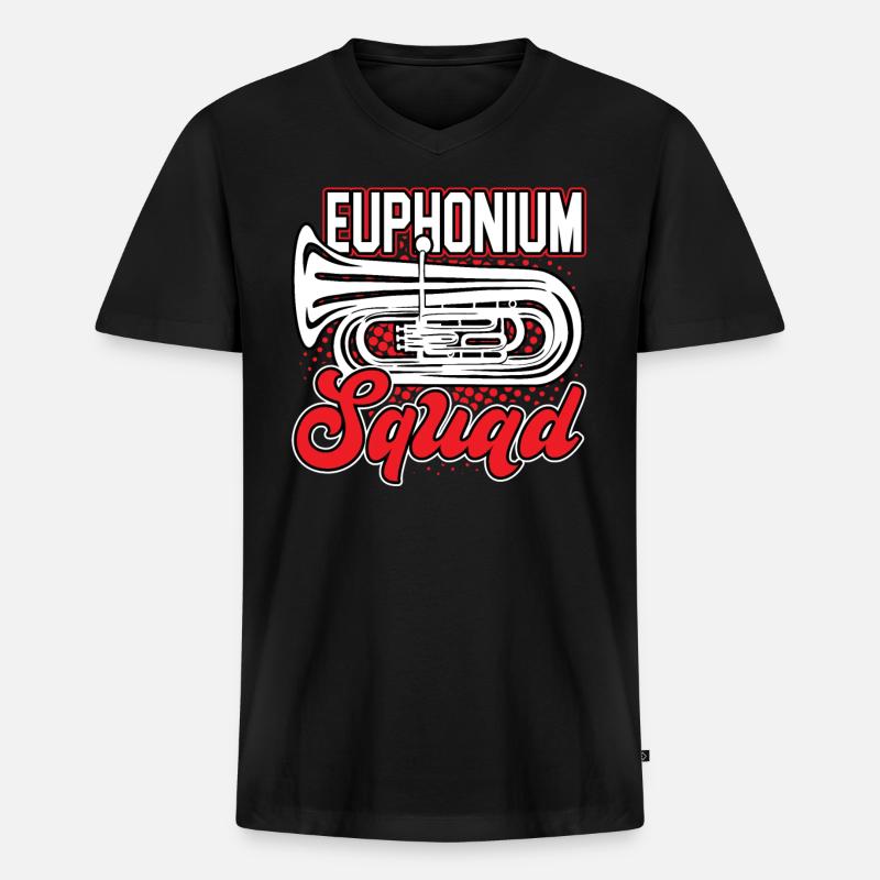 Euphonium Squad - Euphoniumist - Männer Premium Bio T-Shirt mit V-Ausschnitt - Schwarz