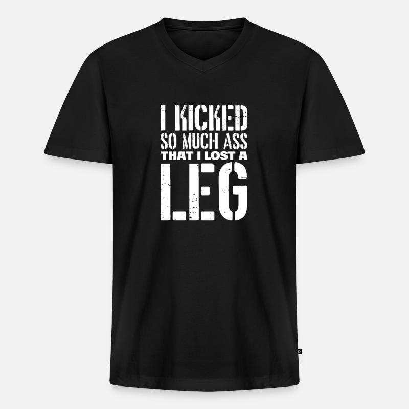 Amputation Amputation Prosthesis Gift - Men's Premium Organic T-shirt with V-neck - black