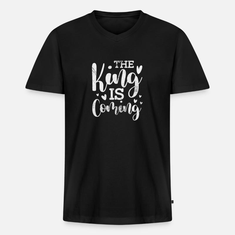 Bibel - Männer Premium Bio T-Shirt mit V-Ausschnitt - Schwarz