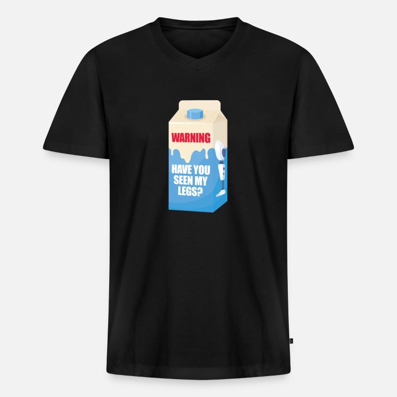 Amputation Amputieren Prothese Geschenk - Männer Premium Bio T-Shirt mit V-Ausschnitt - Schwarz
