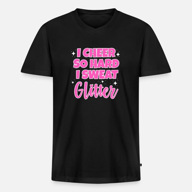 Cheerleader - Männer Premium Bio T-Shirt mit V-Ausschnitt - Schwarz