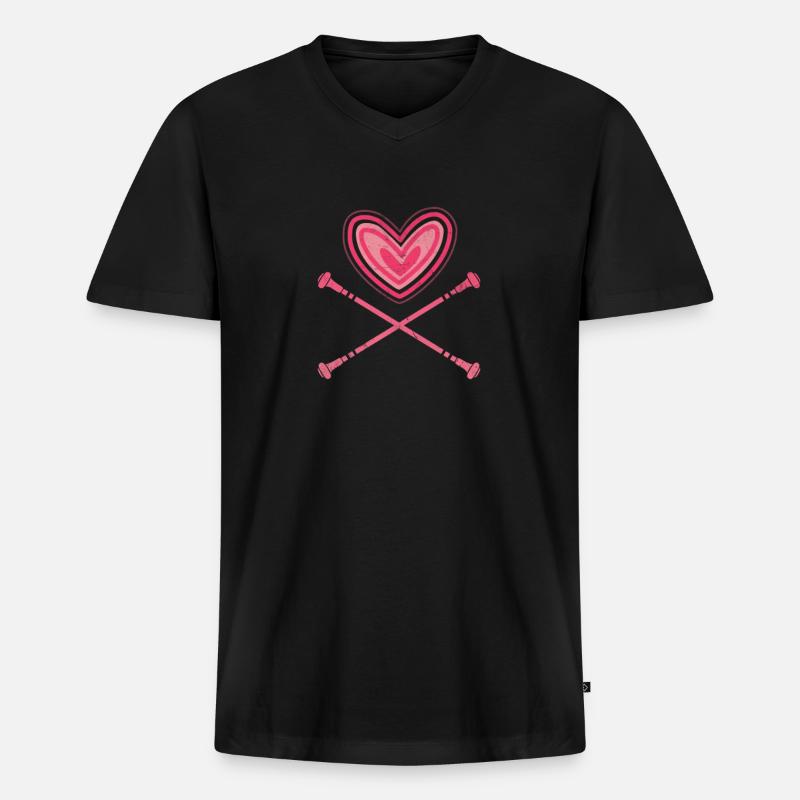 Baton Twirling - Männer Premium Bio T-Shirt mit V-Ausschnitt - Schwarz