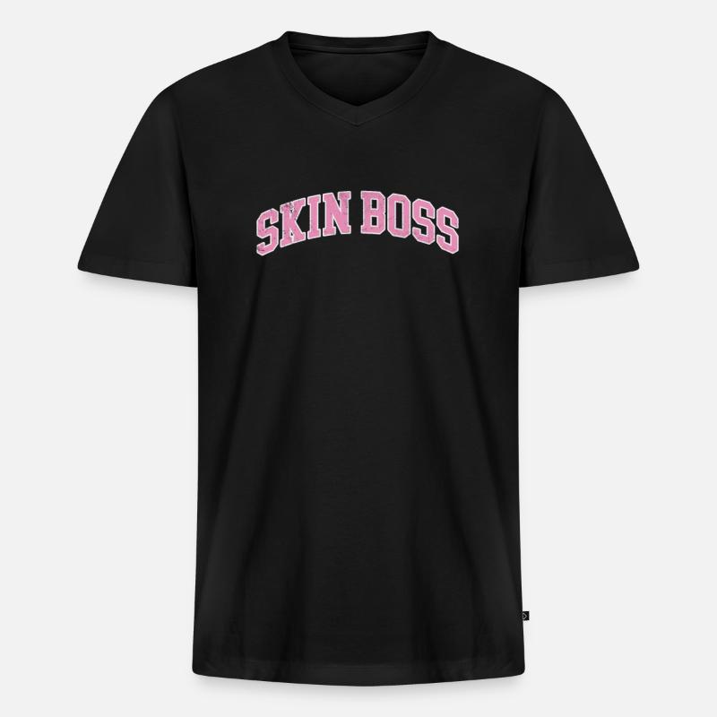 Kosmetikerin - Männer Premium Bio T-Shirt mit V-Ausschnitt - Schwarz