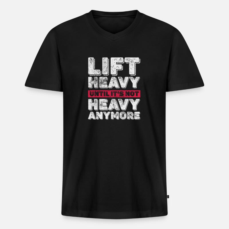 Bodybuilder - Männer Premium Bio T-Shirt mit V-Ausschnitt - Schwarz