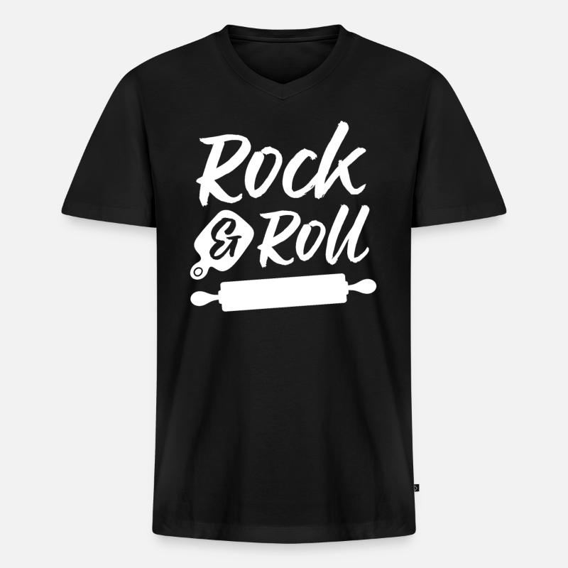 Bäcker Bäckerein Backwaren Backen Geschenk - Männer Premium Bio T-Shirt mit V-Ausschnitt - Schwarz