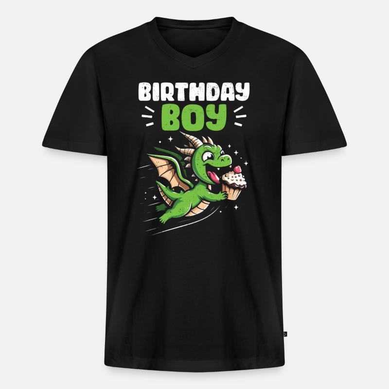 Cupcake - Männer Premium Bio T-Shirt mit V-Ausschnitt - Schwarz