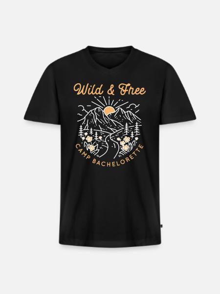 Bachelorette Hen Party Bride - Men's Premium Organic T-shirt with V-neck - black