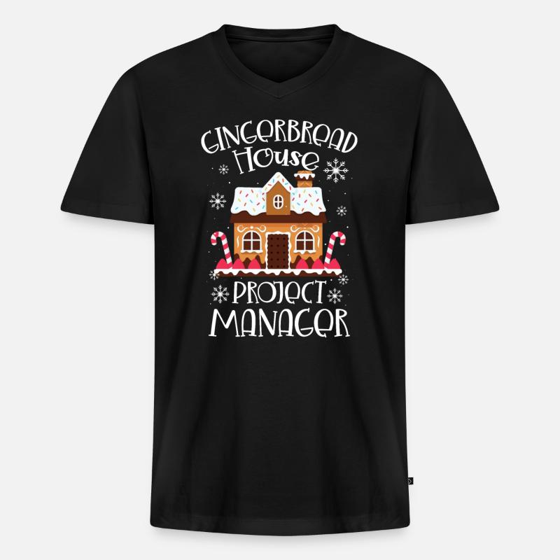 Bäcker Bäckerein Backwaren Backen Geschenk - Männer Premium Bio T-Shirt mit V-Ausschnitt - Schwarz