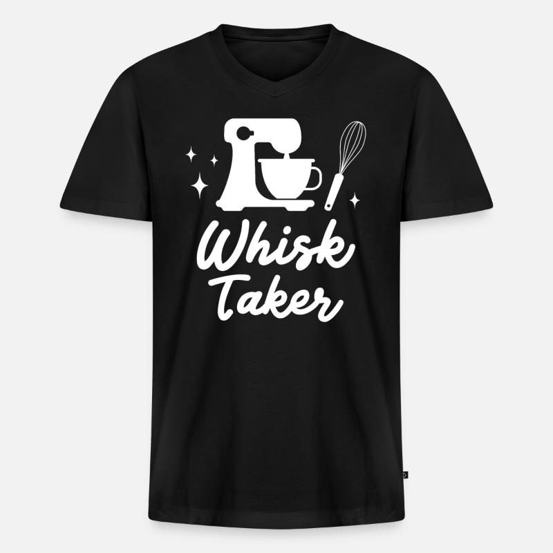 Bäcker Bäckerein Backwaren Backen Geschenk - Männer Premium Bio T-Shirt mit V-Ausschnitt - Schwarz