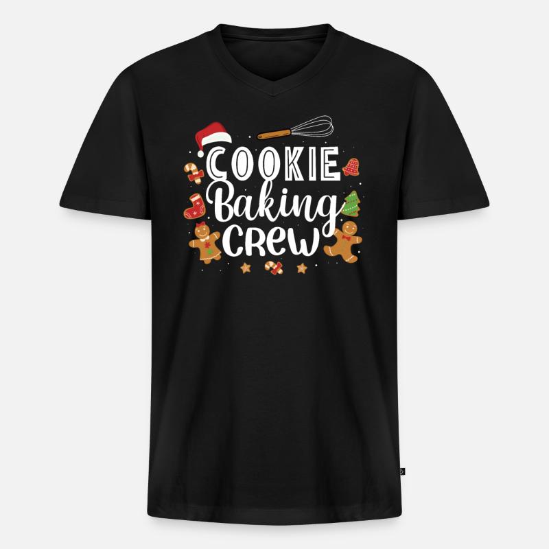Bäcker Bäckerein Backwaren Backen Geschenk - Männer Premium Bio T-Shirt mit V-Ausschnitt - Schwarz