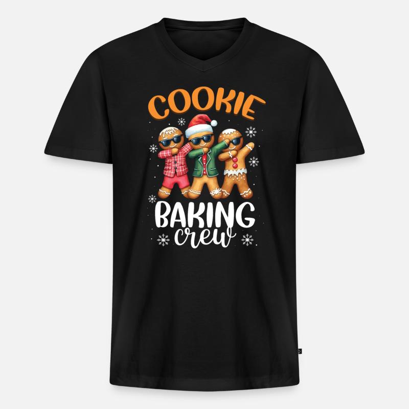 Bäcker Bäckerein Backwaren Backen Geschenk - Männer Premium Bio T-Shirt mit V-Ausschnitt - Schwarz