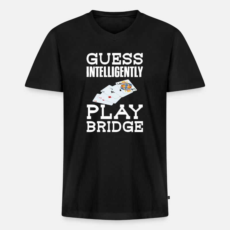 Bridge - Männer Premium Bio T-Shirt mit V-Ausschnitt - Schwarz