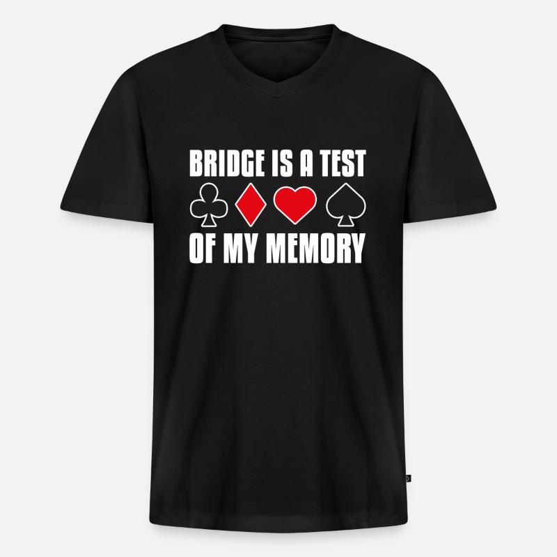 Bridge - Männer Premium Bio T-Shirt mit V-Ausschnitt - Schwarz