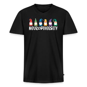 Autismus Awareness Day Autist Geschenk - Männer Premium Bio T-Shirt mit V-Ausschnitt - Schwarz - Vorne - Nico (187cm)