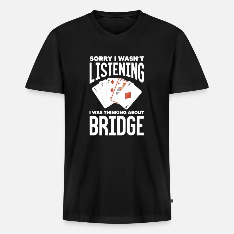 Bridge - Männer Premium Bio T-Shirt mit V-Ausschnitt - Schwarz