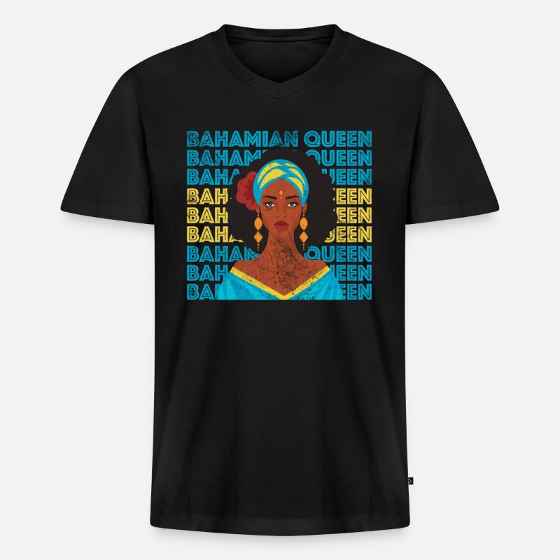 Bahamas - Männer Premium Bio T-Shirt mit V-Ausschnitt - Schwarz