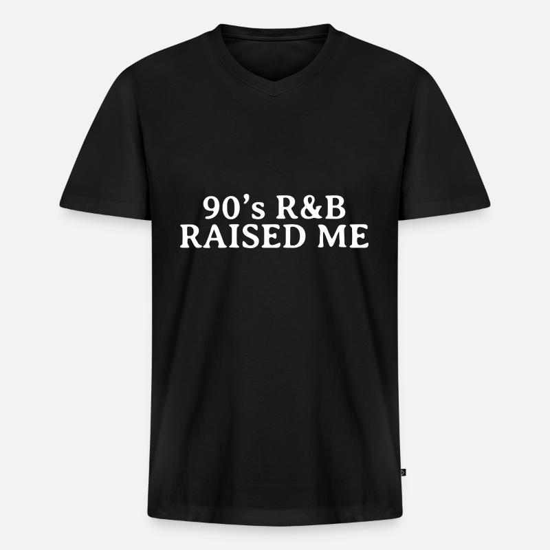 90er Jahre 90s Retro Geschenk - Männer Premium Bio T-Shirt mit V-Ausschnitt - Schwarz