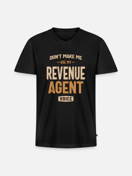 Revenue Agent - Men's Premium Organic T-shirt with V-neck - black