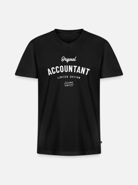 Accountant Profession Job Title - Men's Premium Organic T-shirt with V-neck - black