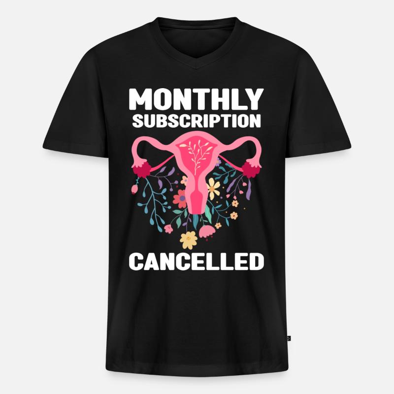 Hysterektomie | Gebärmutter Entfernung Geschenk - Männer Premium Bio T-Shirt mit V-Ausschnitt - Schwarz