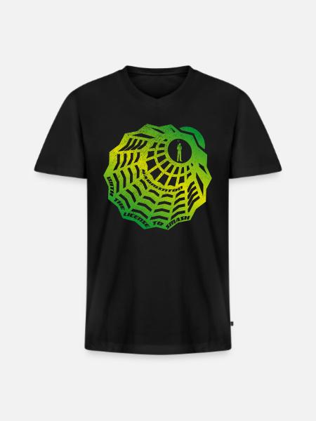 Badminton (License-To-Smash-Edition) - Men's Premium Organic T-shirt with V-neck - black