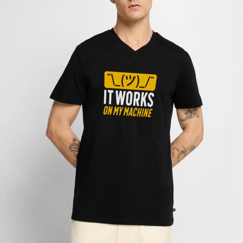 Ascii Coder CSS HTML Nerd Geek Programmierer Männer Premium Bio T-Shirt mit V-Ausschnitt