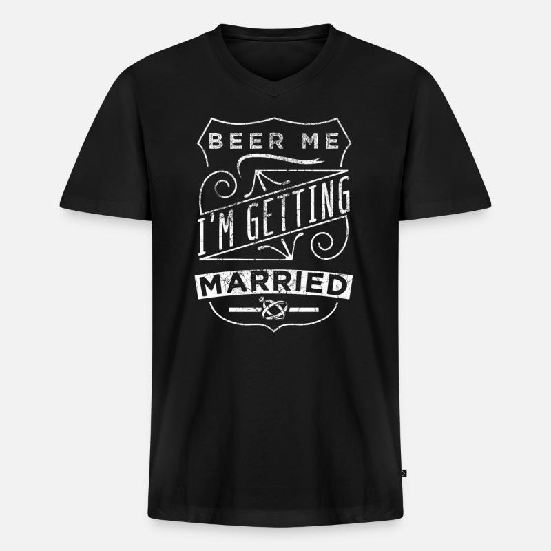 Junggesellenabschied JGA - Männer Premium Bio T-Shirt mit V-Ausschnitt - Schwarz