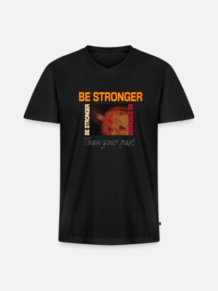 Solar storm central star - Men's Premium Organic T-shirt with V-neck - black