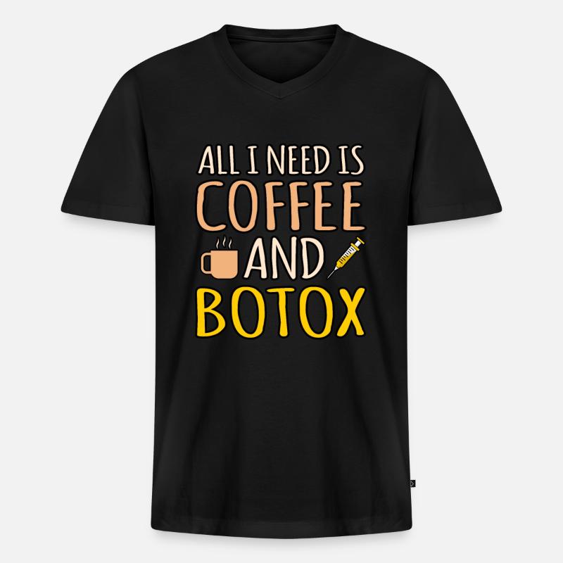 Botox - Männer Premium Bio T-Shirt mit V-Ausschnitt - Schwarz