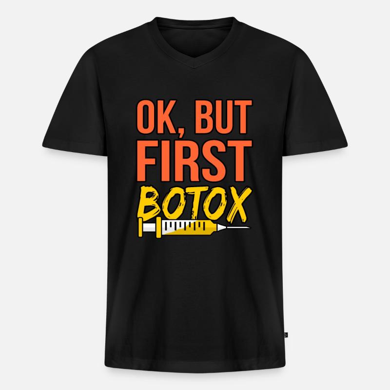 Botox - Männer Premium Bio T-Shirt mit V-Ausschnitt - Schwarz