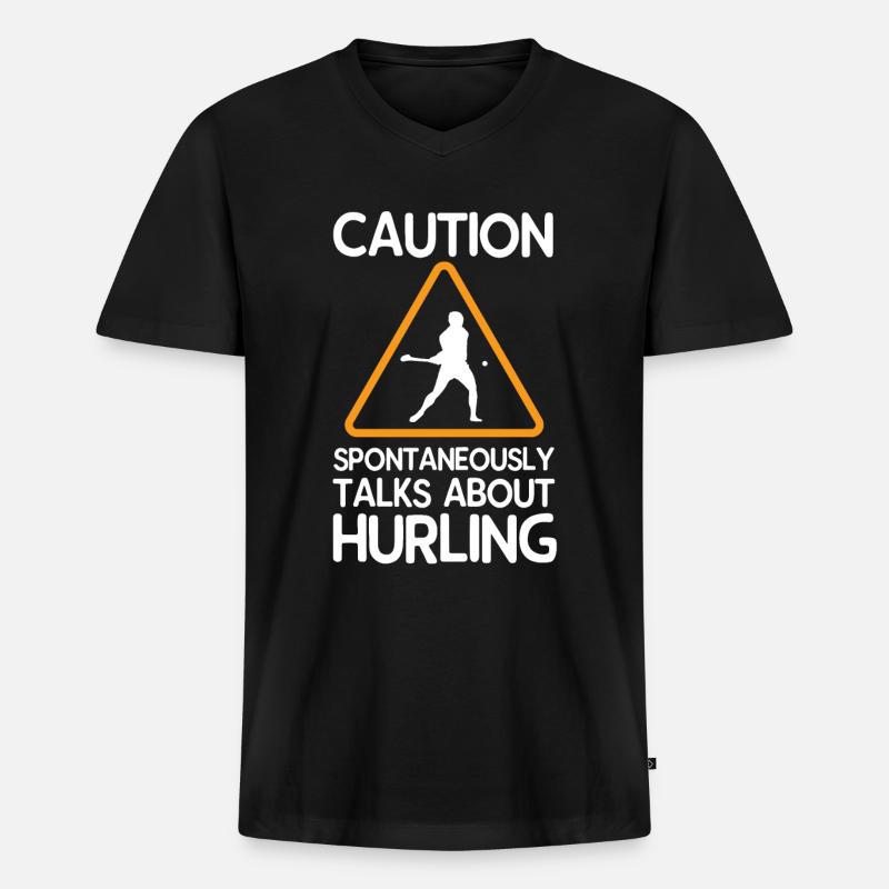 Schleudern - Männer Premium Bio T-Shirt mit V-Ausschnitt - Schwarz