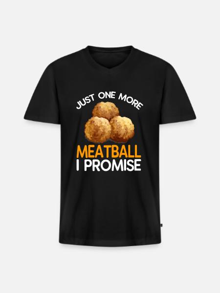 Polpette di polpette Regalo di cibo - Maglietta ecologica premium da uomo con scollo a V - nero
