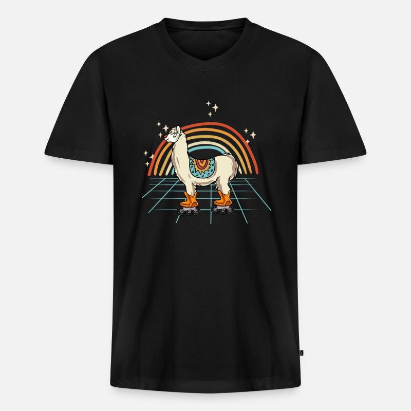 Inline Skating Inline Skating Gift - Men's Premium Organic T-shirt with V-neck - black