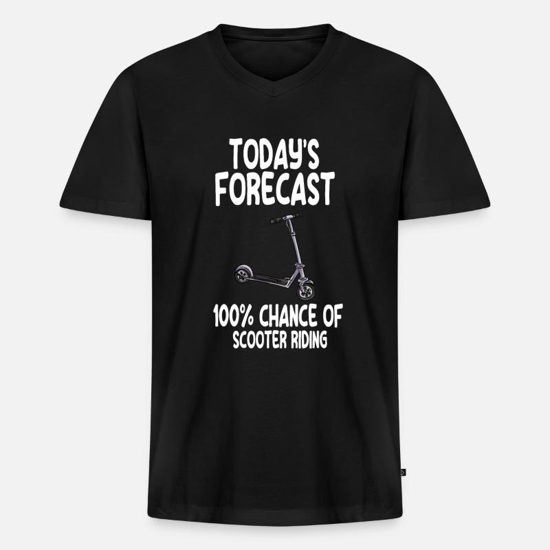 Scooter Roller Tretroller Geschenk - Männer Premium Bio T-Shirt mit V-Ausschnitt - Schwarz