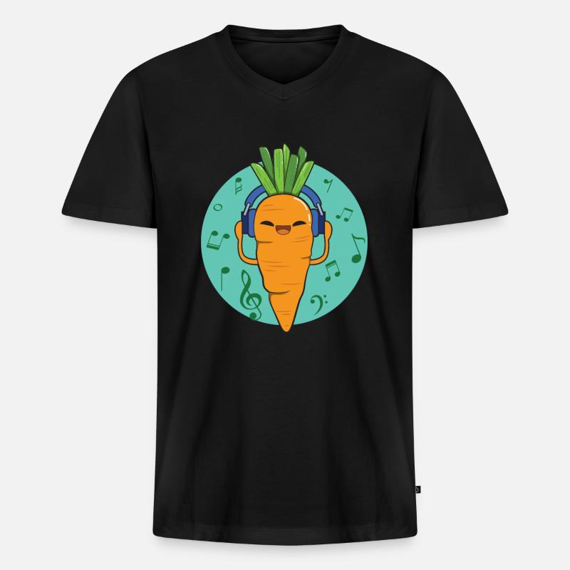 Karrotte - Männer Premium Bio T-Shirt mit V-Ausschnitt - Schwarz