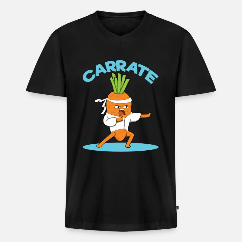 Karrotte - Männer Premium Bio T-Shirt mit V-Ausschnitt - Schwarz