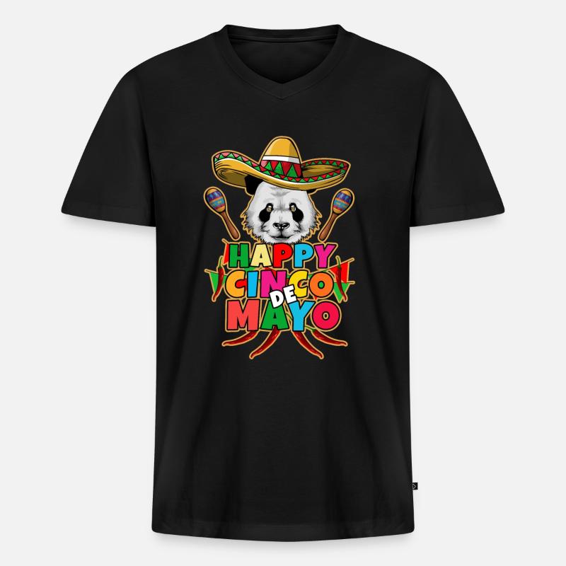 Cinco De Mayo - Männer Premium Bio T-Shirt mit V-Ausschnitt - Schwarz