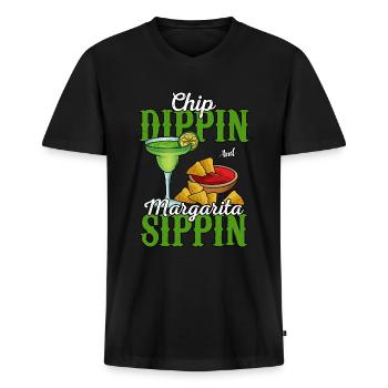 Cinco De Mayo - Men's Premium Organic T-shirt with V-neck - black - Front - Nico (187cm)