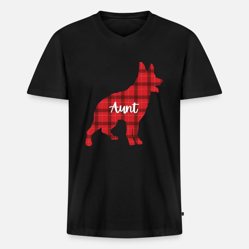 Australian Cattle Dog - Männer Premium Bio T-Shirt mit V-Ausschnitt - Schwarz