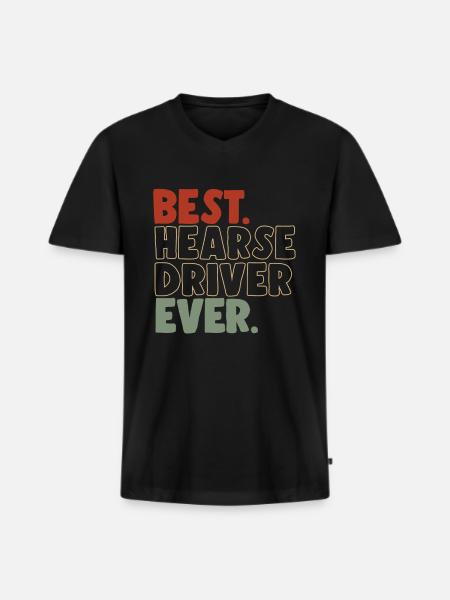 Best hearse driver ever - Men's Premium Organic T-shirt with V-neck - black
