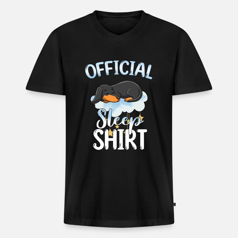 Schlafen Süß Geschenk - Männer Premium Bio T-Shirt mit V-Ausschnitt - Schwarz