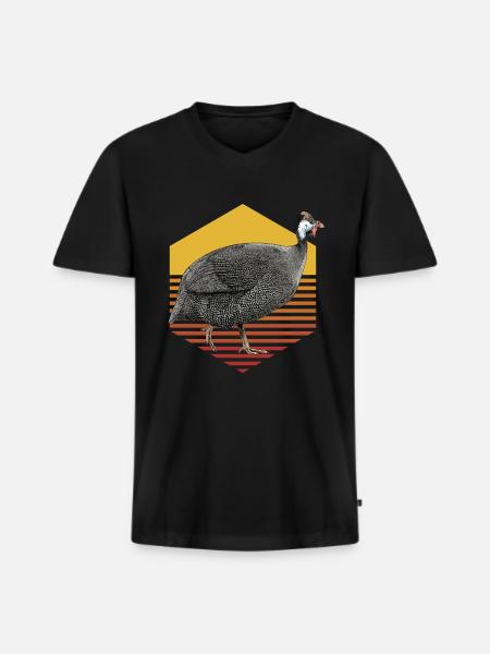 Pintade - T-shirt encolure en V Premium bio Homme - noir
