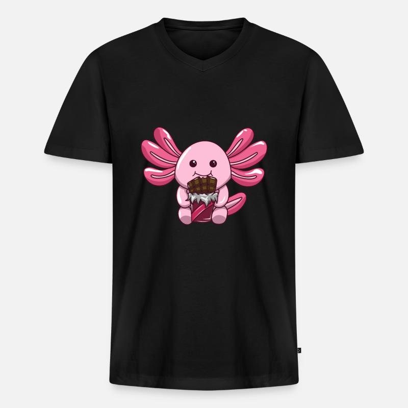 Schokolade - Männer Premium Bio T-Shirt mit V-Ausschnitt - Schwarz