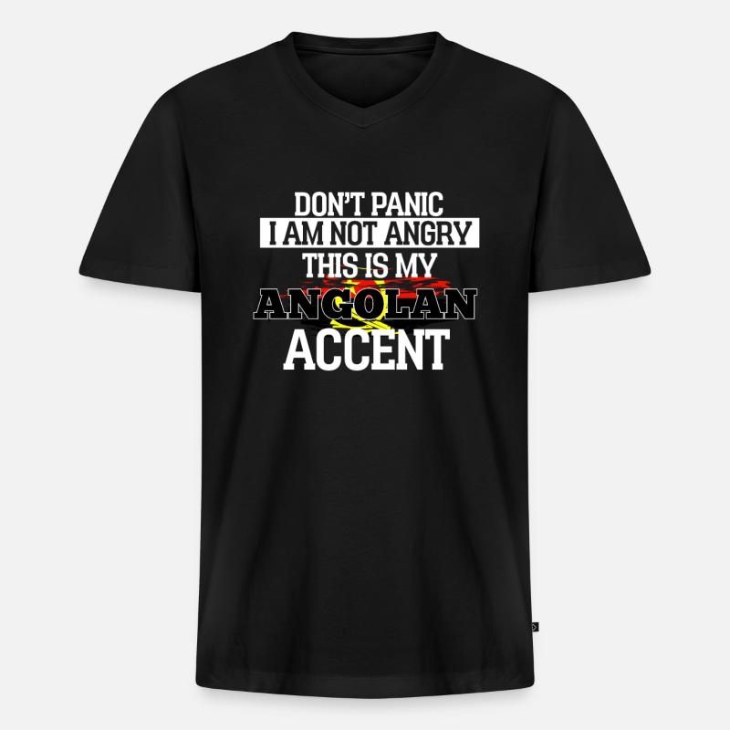 Botswana - Männer Premium Bio T-Shirt mit V-Ausschnitt - Schwarz