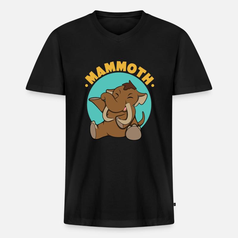 Mammut - Männer Premium Bio T-Shirt mit V-Ausschnitt - Schwarz