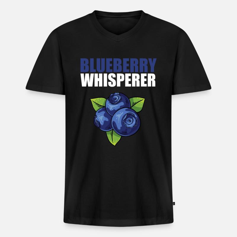Blauberren Blauberre Geschenk - Männer Premium Bio T-Shirt mit V-Ausschnitt - Schwarz