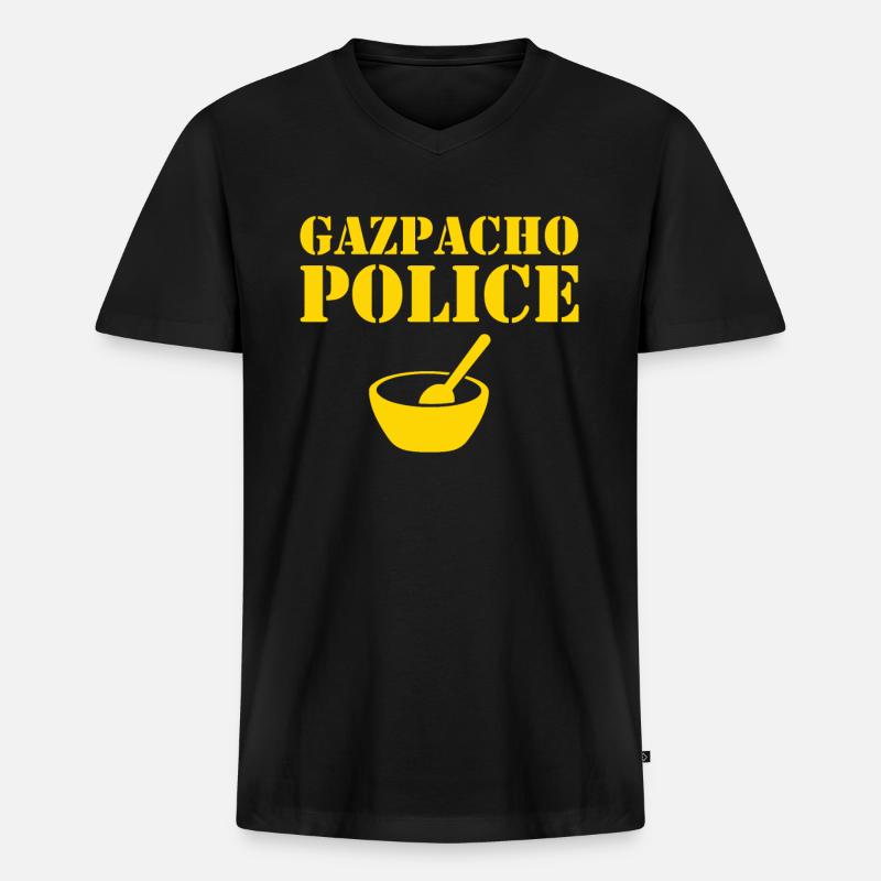 Gazpacho - Männer Premium Bio T-Shirt mit V-Ausschnitt - Schwarz